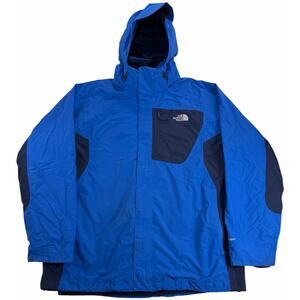 The North Face Blue Hyvent Triclimate 3-in-1 Jacket Men's XL Hooded Fleece Lined